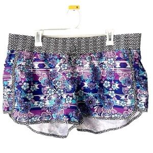 Athleta Board Shorts Women's 16 Lanai Mixed Floral Beachy Coconut Girl Surfer